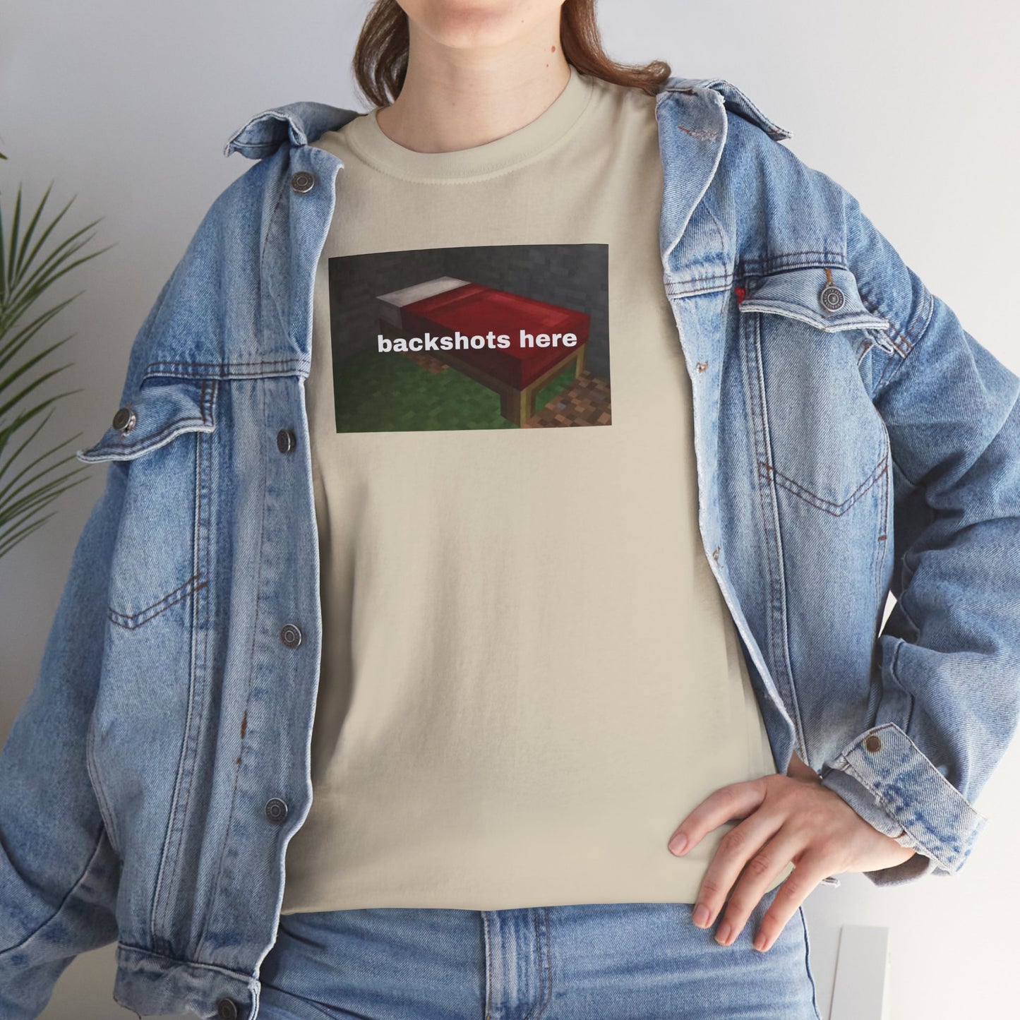 Minecraft Backshots Here Tee