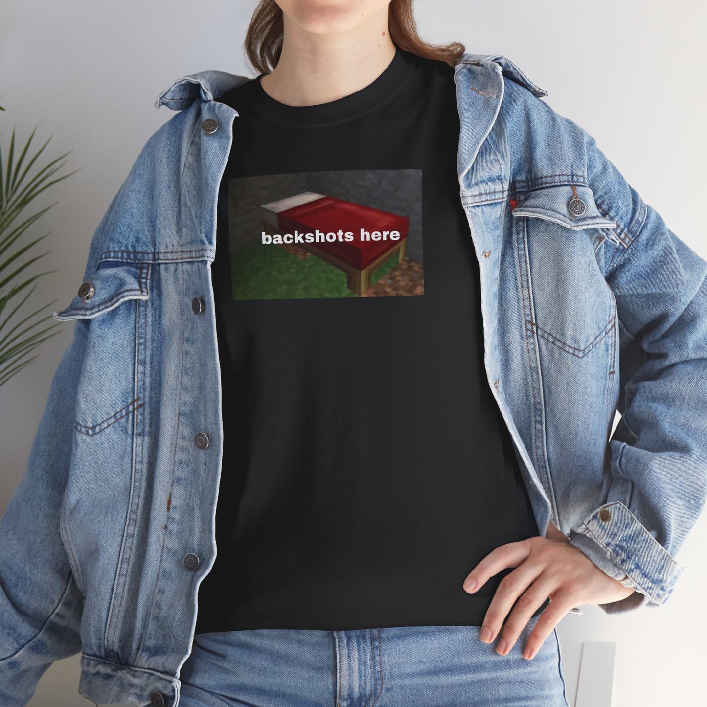 Minecraft Backshots Here Tee