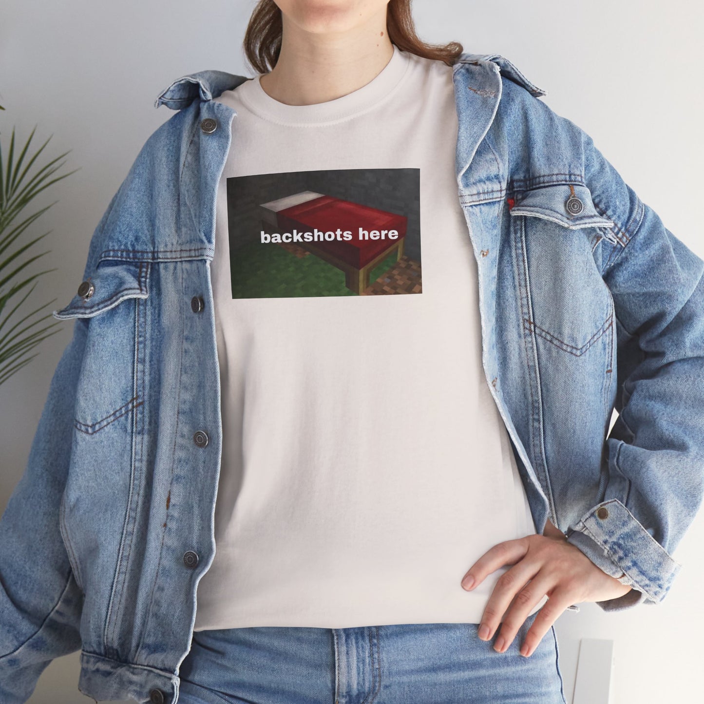 Minecraft Backshots Here Tee