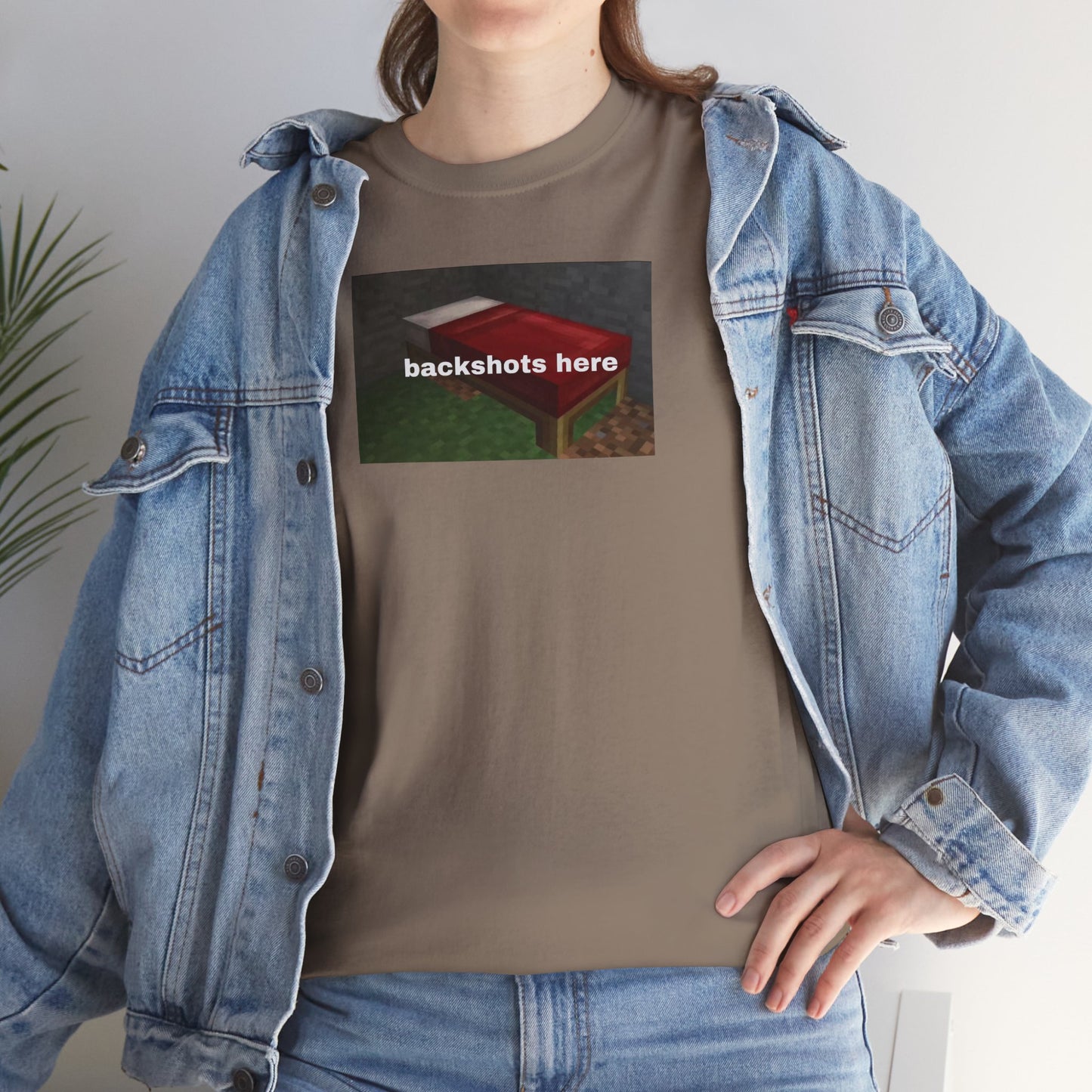Minecraft Backshots Here Tee