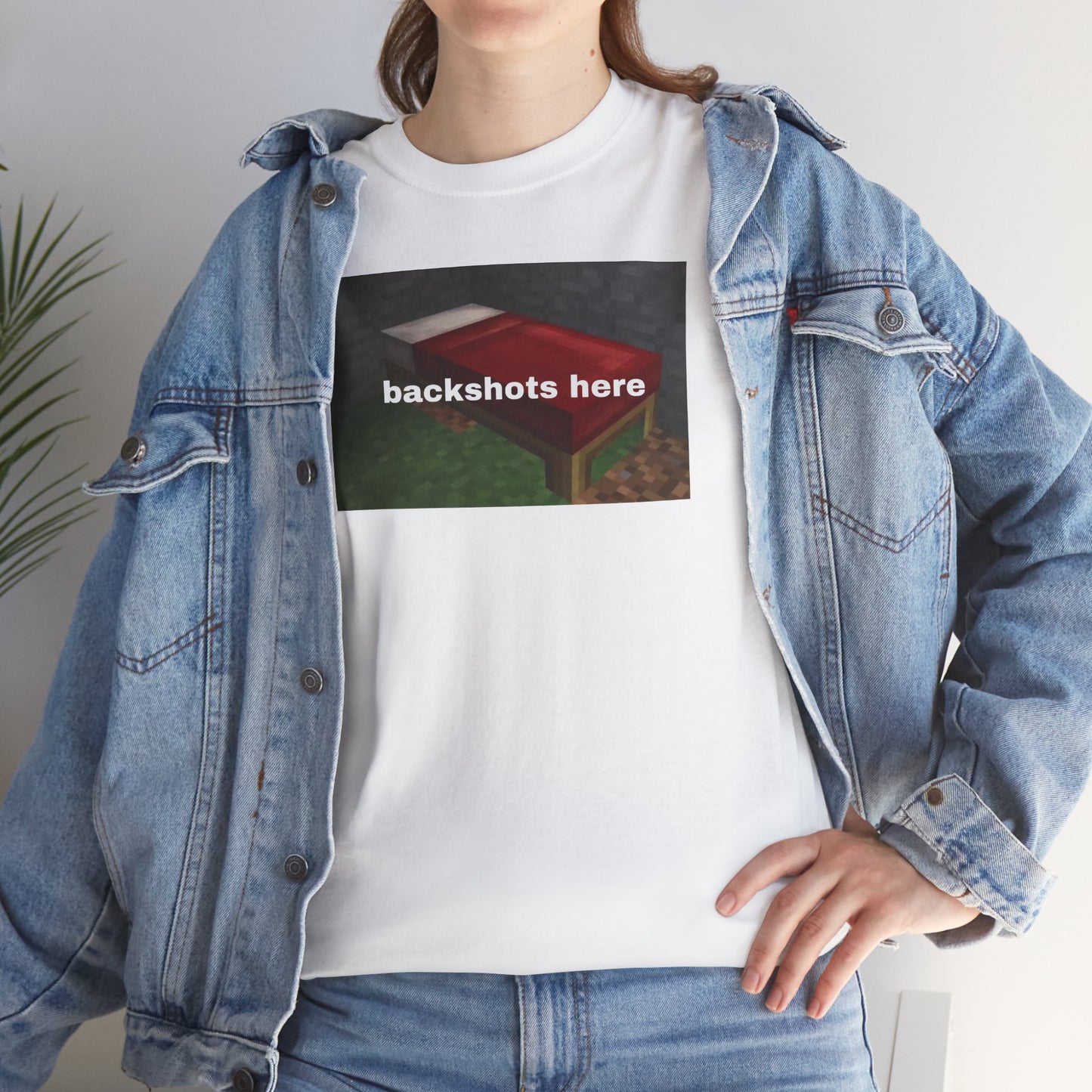 Minecraft Backshots Here Tee