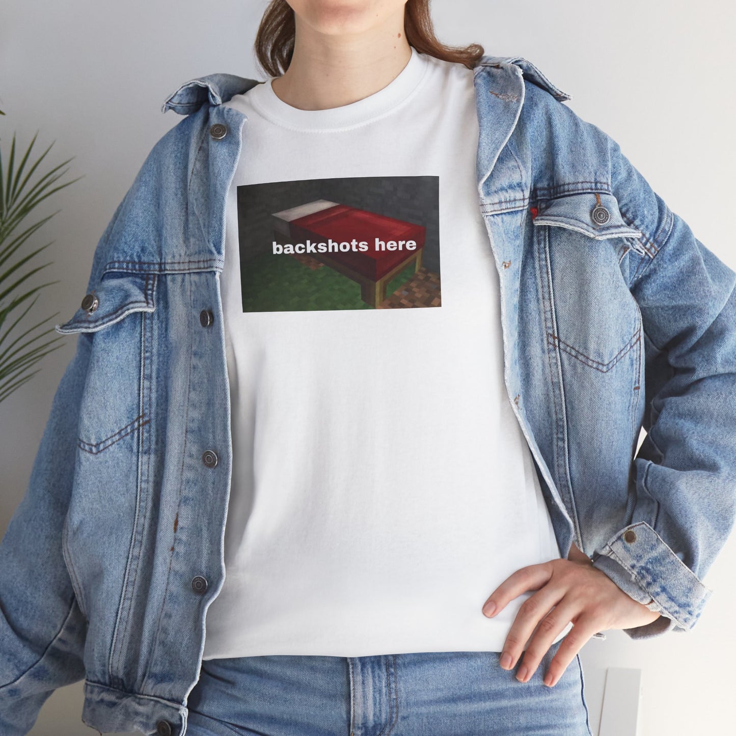 Minecraft Backshots Here Tee