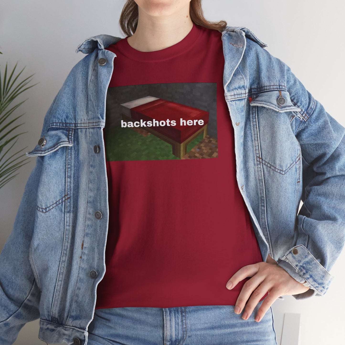 Minecraft Backshots Here Tee