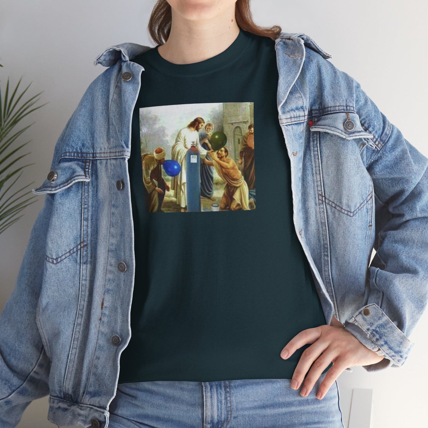 Jesus Blesses Disciples with Galaxy Gas Tee