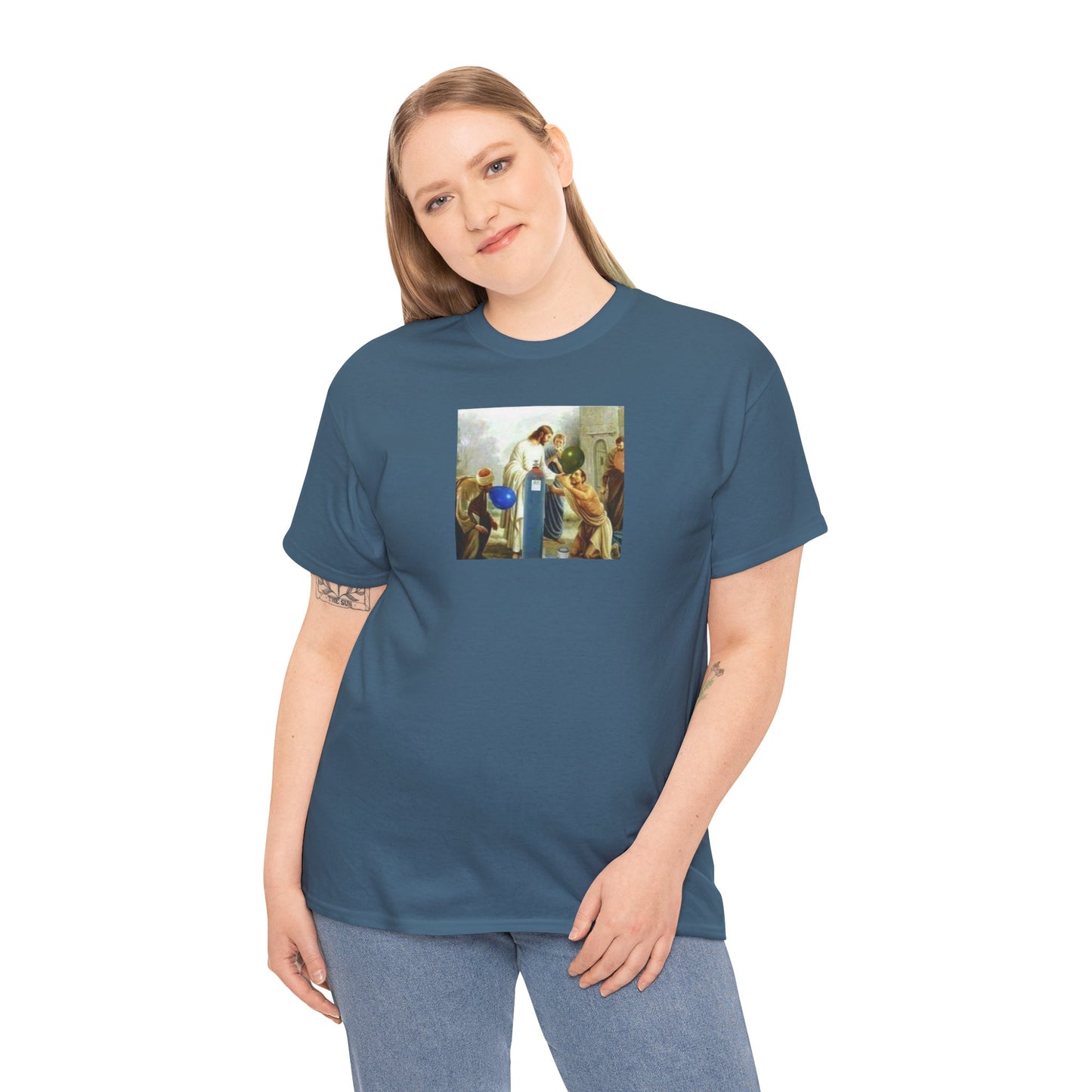 Jesus Blesses Disciples with Galaxy Gas Tee