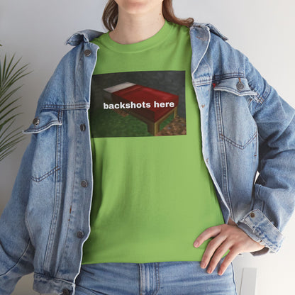 Minecraft Backshots Here Tee