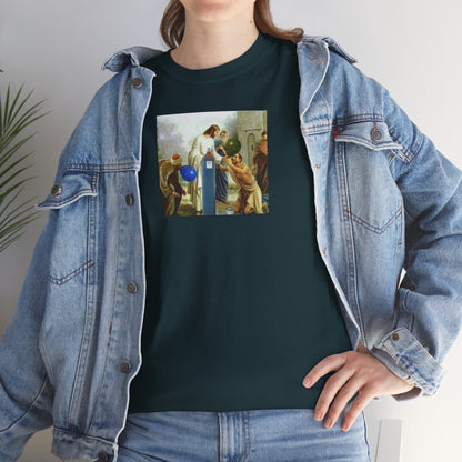 Jesus Blesses Disciples with Galaxy Gas Tee