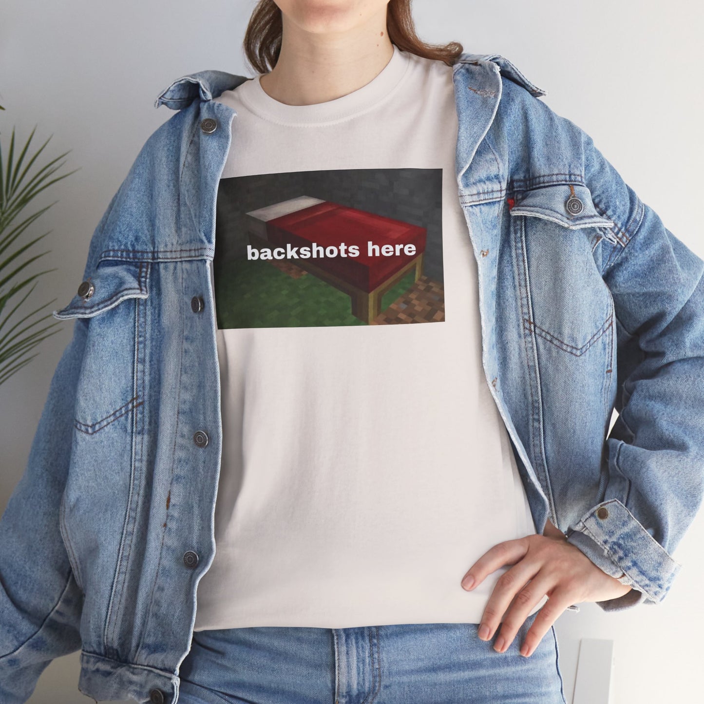 Minecraft Backshots Here Tee