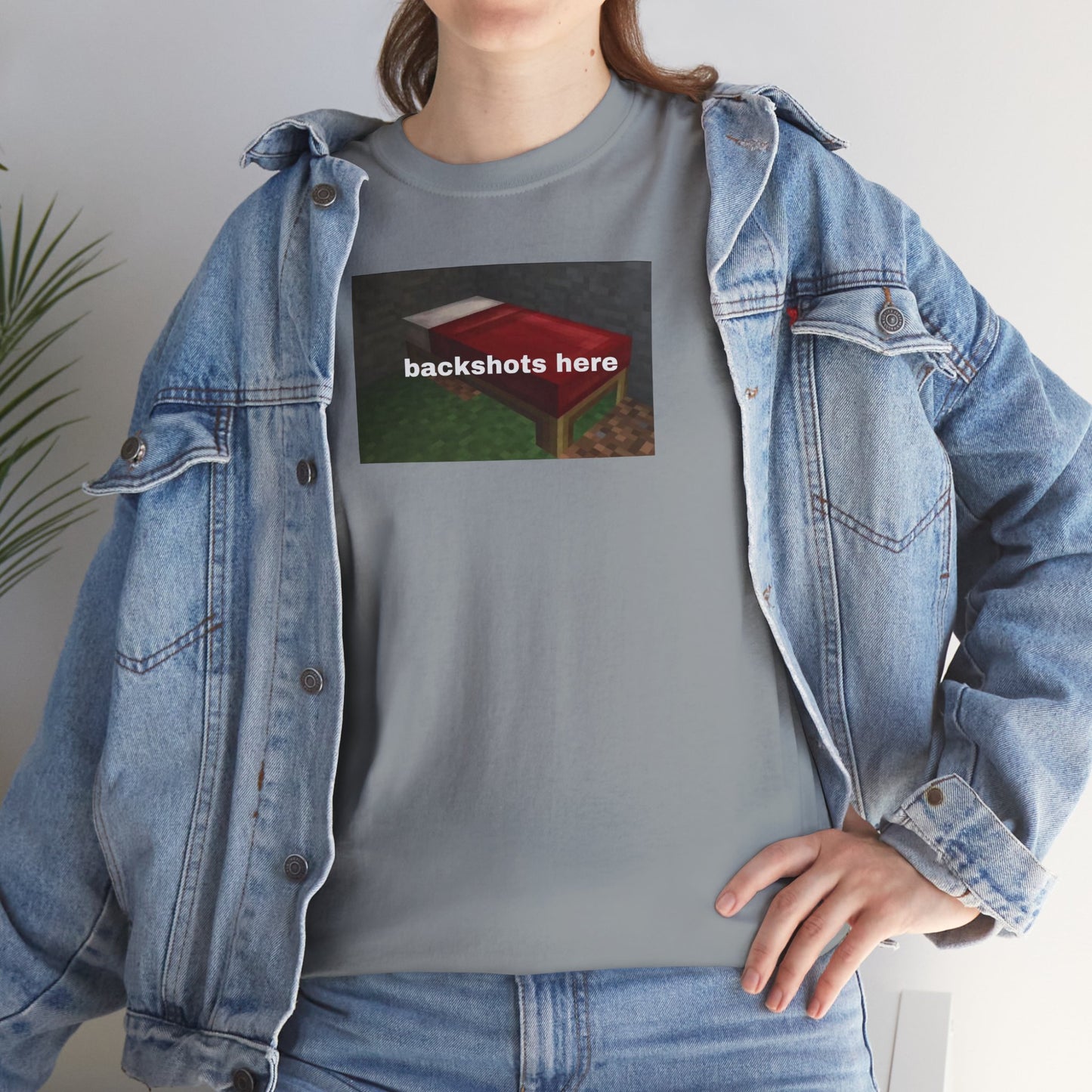Minecraft Backshots Here Tee