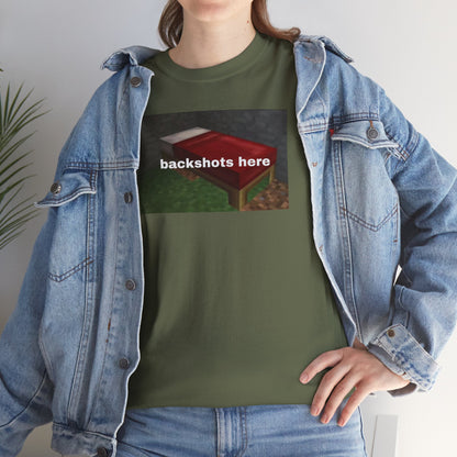 Minecraft Backshots Here Tee