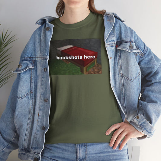 Minecraft Backshots Here Tee