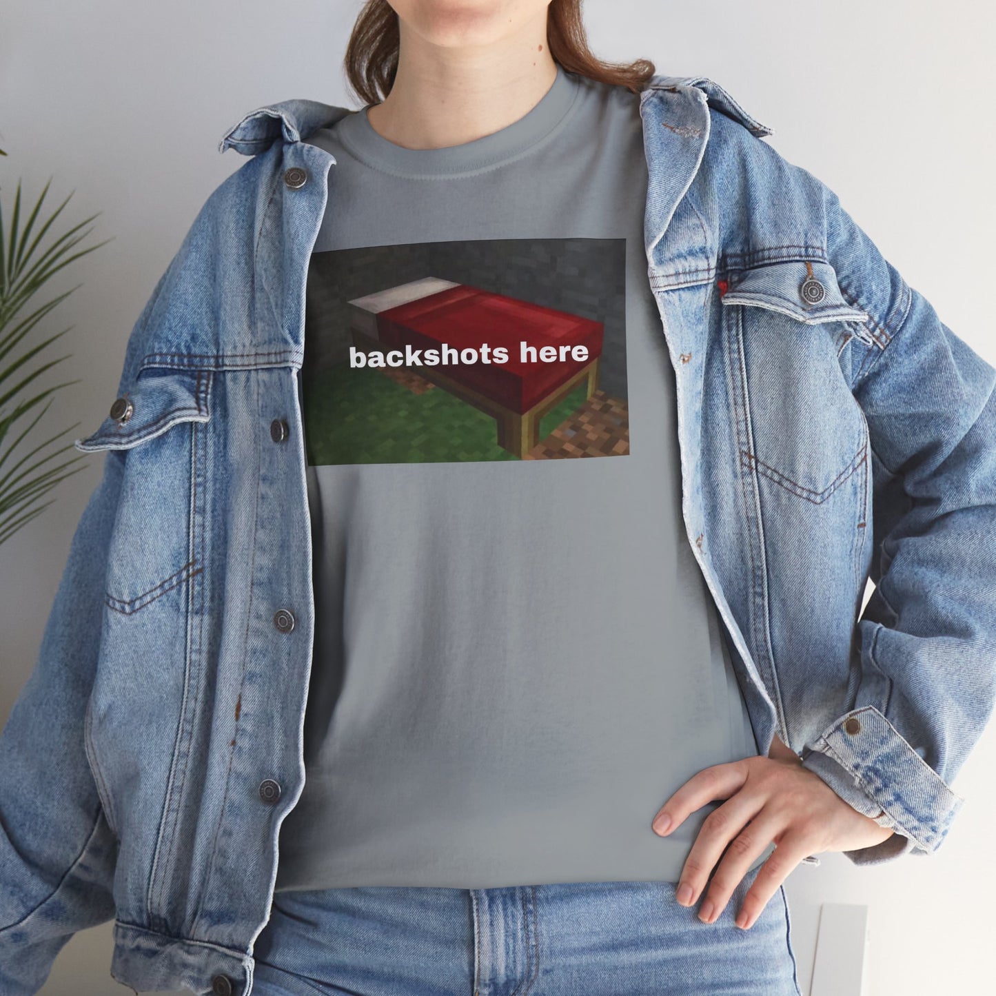 Minecraft Backshots Here Tee