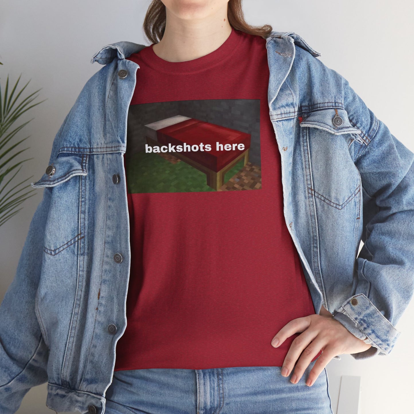 Minecraft Backshots Here Tee