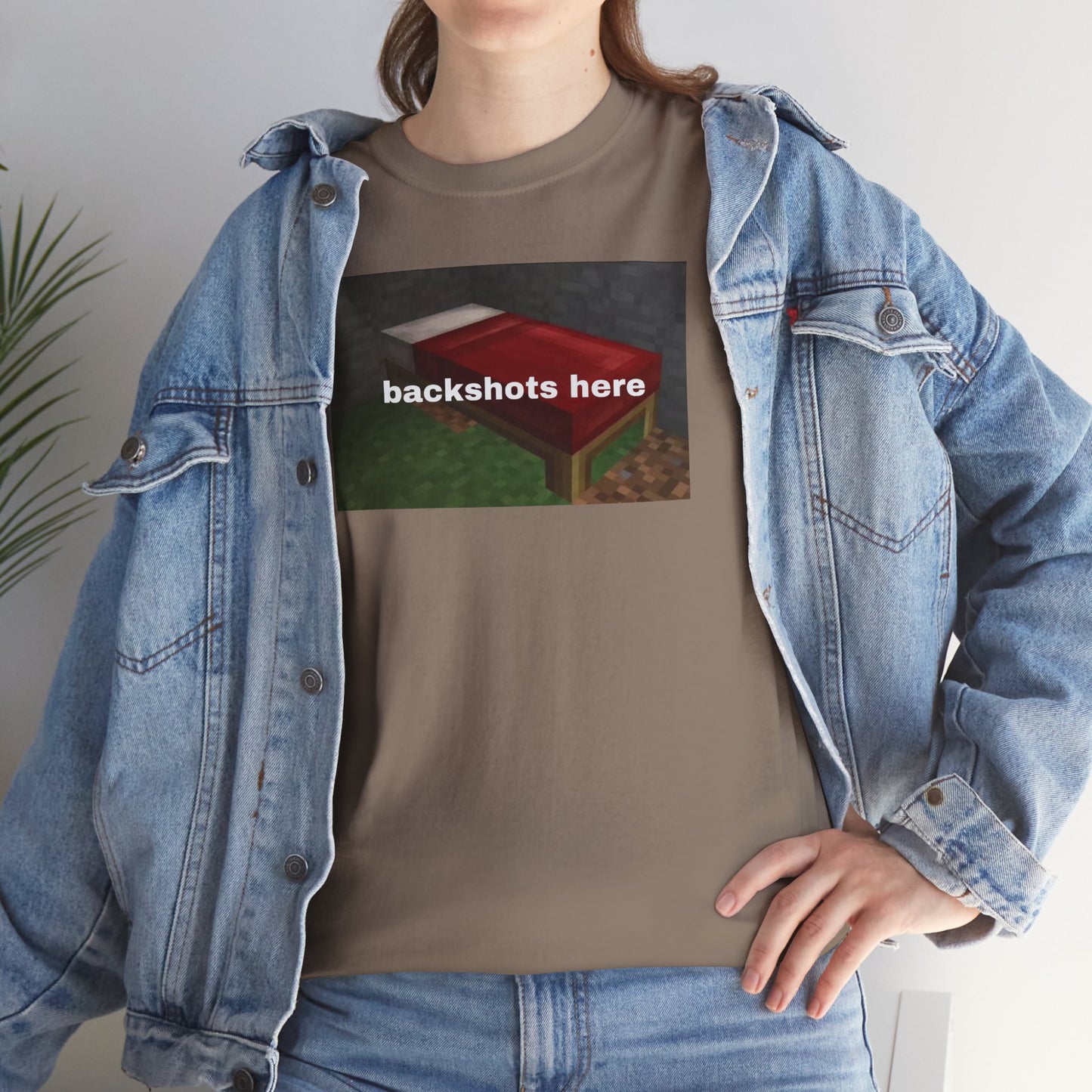Minecraft Backshots Here Tee